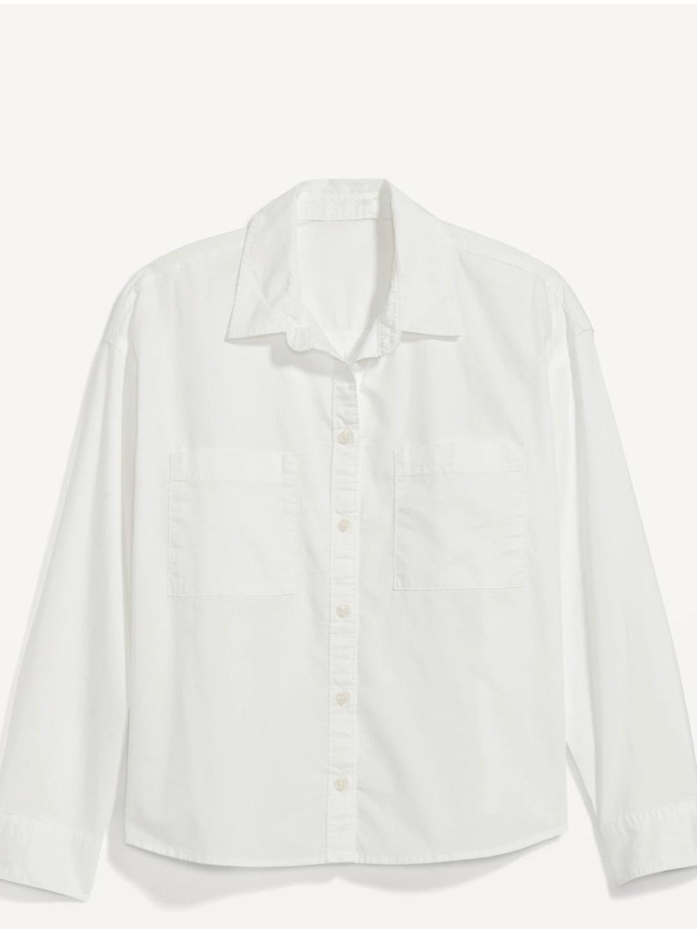 Cropped Button-Up Shirt